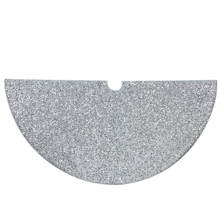 Kurt Adler 48-Inch Silver Sequined Tree Skirt
