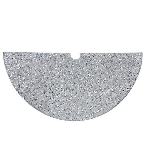 Kurt Adler 48-Inch Silver Sequined Tree Skirt