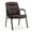 Brown, variant on CONCETTA Reception Guest Waiting Room Chairs, PU Leather with Padded Arms, Black