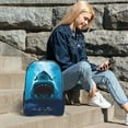 thumbnail image 6 of Kdxio Open-Mouthed Shark Clear Backpack, Transparent Bookbag for School for Women Men, Capacity Clear Bag for College, Travel, 6 of 7