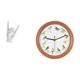 thumbnail image 5 of Reloj de pared con estatua de gesto de rock, figura de mano de resina, escultura decorativa ideal para el hogar o restaurante., 5 of 8