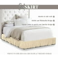 thumbnail image 6 of Elegant Comfort 1-Piece Ella Collection Pom-Pom Bed Skirt 16inch Drop, 1500 Series, Wrap Around Elastic for Easy Application, Wrinkle Resistant, Queen/King, Antique Beige, 6 of 7