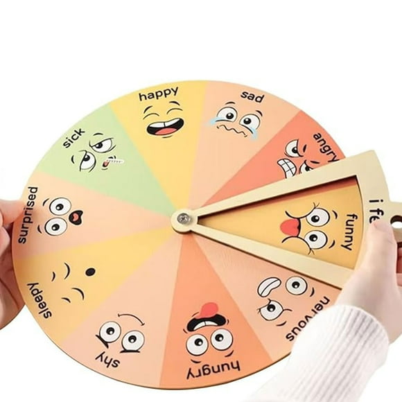 VONKY Montessoris Toys Emotion Wheel Develop Emotional Intelligence Gift For Kids Lightweight And Portable Compact