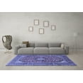 thumbnail image 3 of Ahgly Company Indoor Round Medallion Blue Traditional Area Rugs, 7' Round, 3 of 4