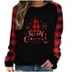 thumbnail image 2 of Puntoco Camiseta Suelta Estampada de Invierno para Mujer Blusa de Manga Larga Cuello Redondo Tops Casuales Puntoco Puntoco-8136, 2 of 3