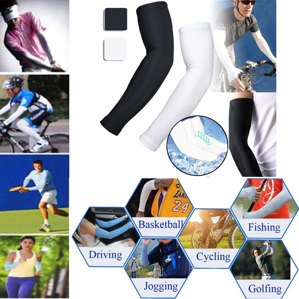 UV Protection Arm Warmers Cooling Compression Sunscreen SPF Sleeves Cover Skin for Men Women Youth Athletic Outdoors Activities Baseball Basketball Cycling Driving YOOBNG Sports Arm Sleeve