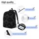 thumbnail image 3 of Disketp Black Poker print Canvas Backpack Lightweight Travel Daypack Student Rucksack Laptop Backpack-Small, 3 of 5