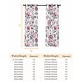 thumbnail image 6 of Fsddascl Pink Grey Floral Blackout Curtains for Bedroom/Living Room, Thermal Insulated Kitchen Curtains, Botanical Watercolor Flower Leaf Grommet Darkening Window Treatment Drapes 27.5"x39"x2, 6 of 6