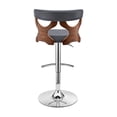 thumbnail image 5 of Armen Living Indoor Ruby 26" Counter Height Swivel Black Faux Leather and Brushed Stainless Steel Bar Stool, 5 of 10