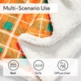 thumbnail image 6 of SUNNY HEAT Electric Heated Blanket 72"x84" Full Size, 10 Heating Levels & 12 H Auto Shut Off, Cotton & Microplush Plaid, Orange, 6 of 6