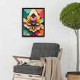 thumbnail image 2 of Geometric Floral Mandala Bright Multicoloured Shapes Art Print Framed Poster Wall Decor 12x16 inch, 2 of 5
