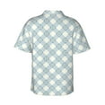 thumbnail image 3 of Picia Daisy Plaid Blue Gentle Cotton Regular Fit Short Sleeve Casual Hawaiian Shirt for Men-, 3 of 9