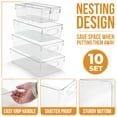 thumbnail image 2 of Sorbus 10 Pack Clear Plastic Storage Bins, Clear Organizer Bins with Handle for Kitchen, Pantry, Cabinet, Refrigerator, Craft, Toys, Clothes, Closet, Under Sink, Bathroom Organizers and Storage, 2 of 7