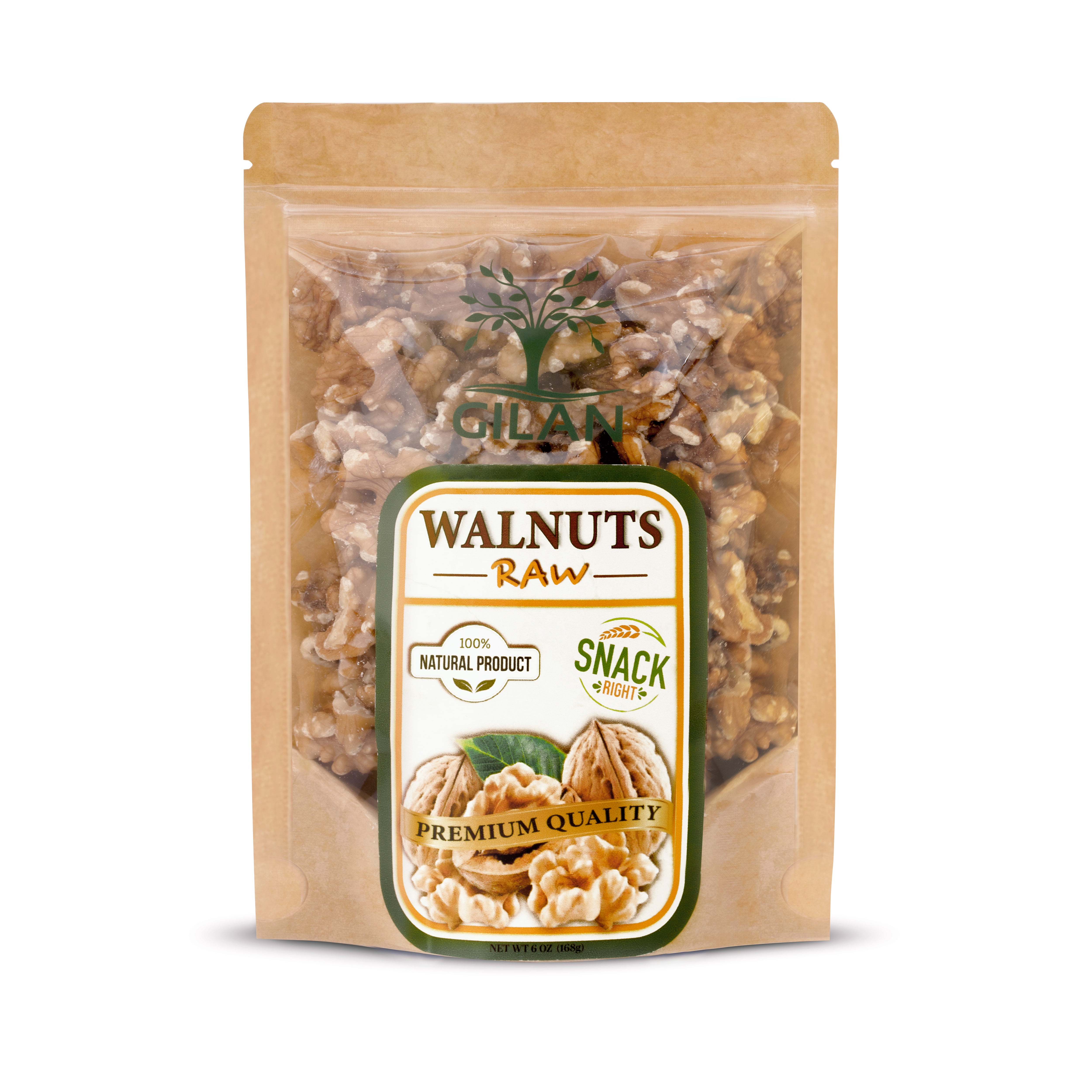 Gilan Raw Nuts Variety Pack, All Natural, 30 oz, 4Ct