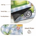 thumbnail image 6 of Spring Floral Truck Round Area Rug 6Ft Washable Circle Rugs for Bathroom Office, Watercolor Flowers Butterflies Blue Plaid Non-Slip Carpet Floor Mats Indoor Outdoor Carpet Runner Aesthetic Home Decor, 6 of 8