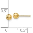 thumbnail image 4 of 14K Yellow Gold Polished 4.2mm Ball Post Earrings - 4mm, 4 of 6