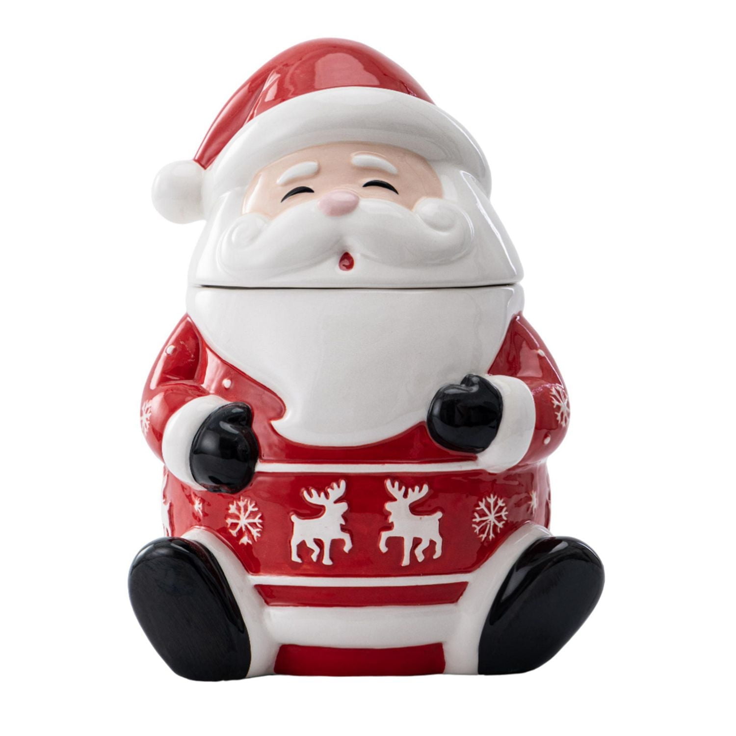 Holiday Time Figural Ceramic Cookie Jar, 77 oz, 1 piece