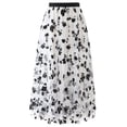 thumbnail image 2 of zuwimk Women's Skirts,Women's Solid Lightweight Flare Midi Pull On Closure Skirt White,4XL, 2 of 3