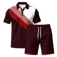 thumbnail image 4 of CONFREE Mens 2 Peice Shorts Sets Casual Men's Summer Outfits Set Graphic Polo Shirts Shorts Athletic Sweat Suit for Men, 4 of 4