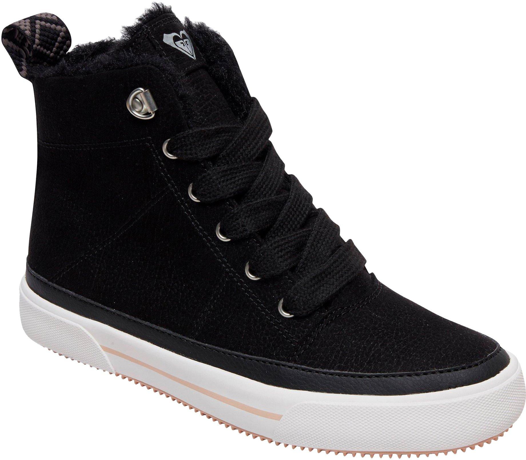 roxy women's ivan fur high top sneaker boot