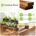 thumbnail image 4 of Spaco 2-Tier Wood Plant Stand, Ladder Plant Shelf for Patio, Garden, Backyard, Brown, 4 of 11
