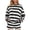 A-Black, variant on MaFYtyTPR Women 2 Piece Striped Outfits Crew Neck Long Sleeve Pullover Tops Wide Leg Shorts Casual Comfy Two-piece Set