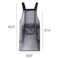 thumbnail image 2 of Delantal de aseo para perros impermeable con 2 bolsillos, delantal de TPU para limpiar a mano, delantal con pechera ajustable, delantal de trabajo para lavavajillas y cocina, 2 of 5