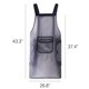 thumbnail image 2 of Waterproof Dog Grooming Apron with 2 Pockets Hand Wipe TPU Apron Adjustable Bib Apron Work Apron for Dishwashing Kitchen, 2 of 5