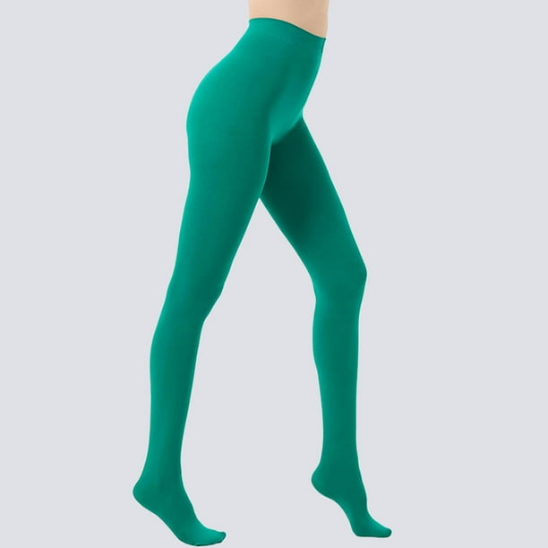 Medias opacas suaves de color liso para mujer Medias con pie para mujer Leggings para mujer