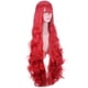 thumbnail image 2 of Peluca de cosplay larga, rizada, roja, sintética, 110 cm, para adolescentes/adultos, 2 of 3