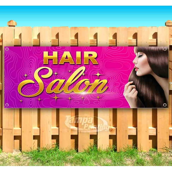 Hair Salon 13 oz Vinyl Banner With Metal Grommets