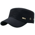 thumbnail image 1 of Cap Cadet Hat Military Baseball Cap Adjustable Flat Top Cotton Army, 1 of 15
