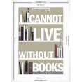 thumbnail image 5 of Art.com I Cannot Live Without Books Thomas Jefferson Quote Plastic Sign Art Print, White Frame Wall Art, 21" x 29", 5 of 5
