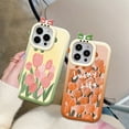 thumbnail image 5 of Phone Case Cartoon Flowers Tulips Pattern Phone Case Monster Lens Phone Shell Soft Protective Cover for iPhone 8 Plus, 5 of 5