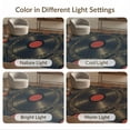 thumbnail image 7 of ODIKA 8'x10' Washable Area Rug Non-Shedding, Easy Care, Record Phonograph Vinyl Disc Shape Concentric Ring Musical Cd for King Size Bedroom Under Bed, Master Suite, 7 of 7