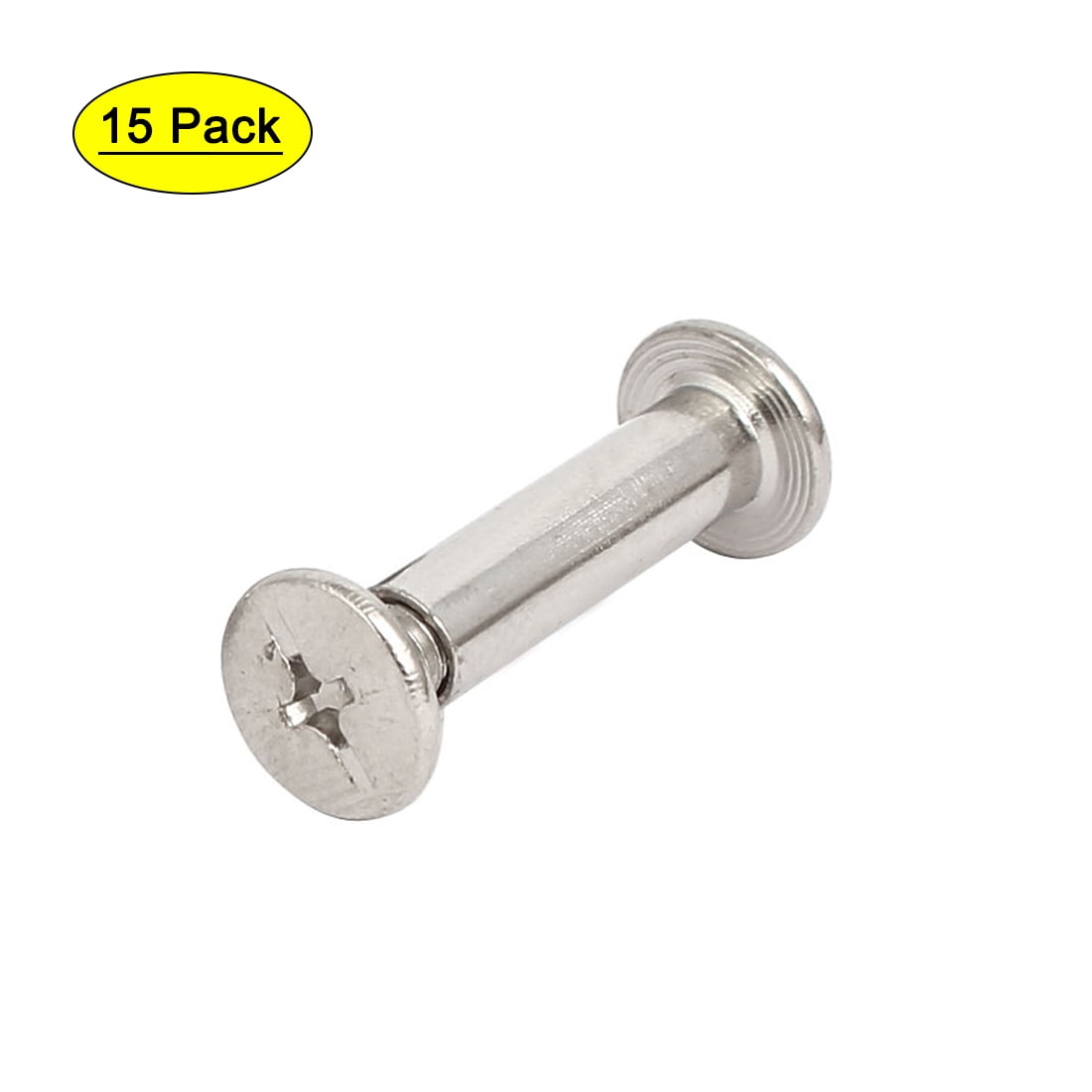 5mmx18mm Binding Chicago Screw Post Nut Docking Rivet Silver Tone 15pcs