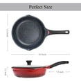 thumbnail image 2 of Nonstick Skillet with Lid, 11In/5Qt Aluminum Deep Frying Pan with Lid and Heat Indicator, Anti Scratch and Anti Stain Deep Saute Pan, Induction Compatible, 2 of 5