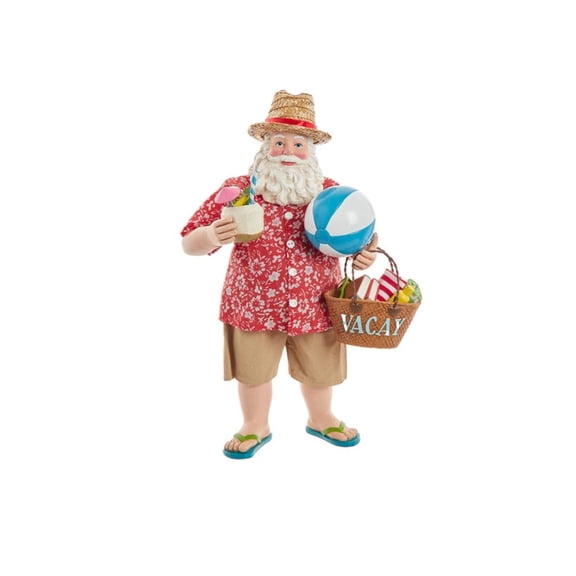 Kurt Adler Fabriché Palm Beach Santa Standing Christmas Figurine, 10.5"