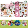 thumbnail image 3 of AOLOA Personalized Toddler Nap Mat With Pillow and Blanket for Preschool, Featuring Colorful Butterfly and Flower Design for Kindergarten Girls.(Cushions + Pillows22.5"x55"+Blanket size: 33.5" x 45"), 3 of 8