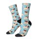 thumbnail image 1 of Fotbe Funny Cartoon Pugs Calcetas Largas con Estampado para Hombre y Mujer – Calcetas de Compresión Transpirables y Elásticas, Viajar y Uso Diario Talla 5-11, 1 of 6