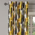 thumbnail image 2 of Ambesonne Modern Grommet Curtain, Grunge Art Brushstrokes, 50" x 108", Earth Yellow Black, 2 of 6