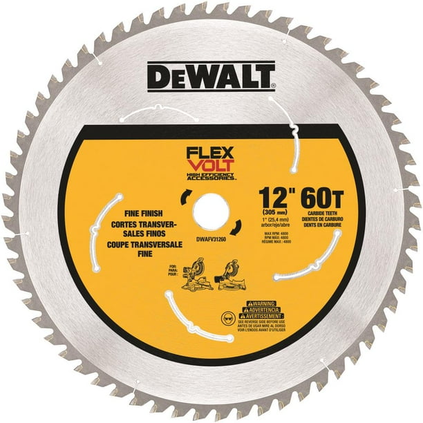 DewaltDWAFV31260 FLEXVOLT 12 In. 60T Miter Saw Blade