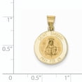 thumbnail image 2 of Beautiful 14k Polished and Satin St. Barbara Medal Hollow Pendant, 2 of 2