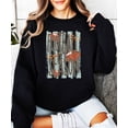 thumbnail image 6 of Olive Loves Apple Women's Football Season Coquette Bow Crewneck Sweatshirt, Black, Medium, 6 of 8