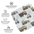 thumbnail image 4 of Honeii Tractor and Dumper Print Leather Coaster Set of 6, Ideal for Safeguarding Your Furniture from Drinks Spills and Effortless Cleanup,Square, 4 of 7