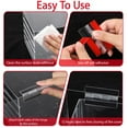 thumbnail image 4 of Pack of 12 Clear Acrylic Auto Adhesive Hinges, Easy Install for Craft Projects & Small Boxes, 4 of 8