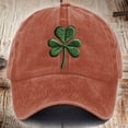 thumbnail image 2 of LNZGNM Shamrock Irish Embroidery Dad Hats for Men & Women Distressed Multi Color Adjustable Baseball Cap Casual Outdoor Travel Sun Hat,Saffron, 2 of 3
