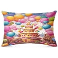 thumbnail image 2 of Happy Birthday Plush Pillowcase, Luxury Soft King Pillow Case for Hair and Skin, Set Standard Size Pillow Covers with Zipper Closure, 20x40in #428 Home Decor Gifts, 2 of 7