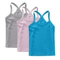 thumbnail image 5 of GigrtiJin 12 Months-13 Years Infant Baby Girls 3 Pack Cotton Bottom Camisole Solid Color Sleeveless Base Casual Tank Tops for Toddler, 5 of 7