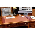 thumbnail image 2 of Dacasso Mocha Leather 34 by 20-Inch Desk Pad with Side Rails, 2 of 5